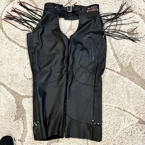 Ladies Harley Davidson Fringe Vintage Leather Chaps